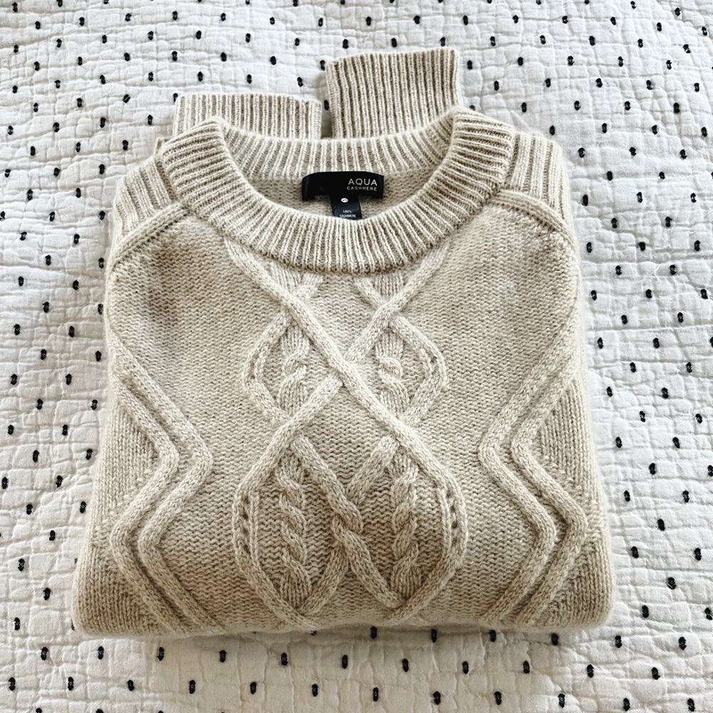 Aqua cashmere sweater